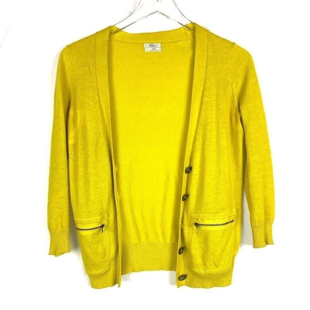 MADEWELL Citron Cardigan zipper pockets & buttons